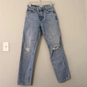 RE/DONE Ripped Straight Leg Jeans